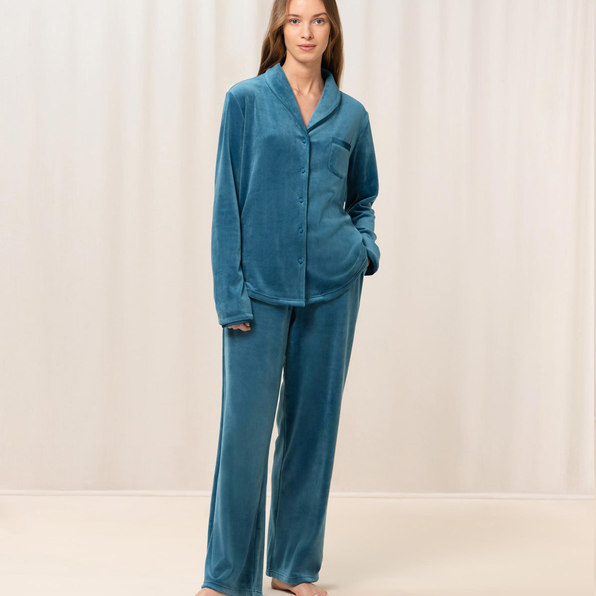 Triumph Mix & Match Velour Boyfriend - Smoky Blue - 10213389-1692