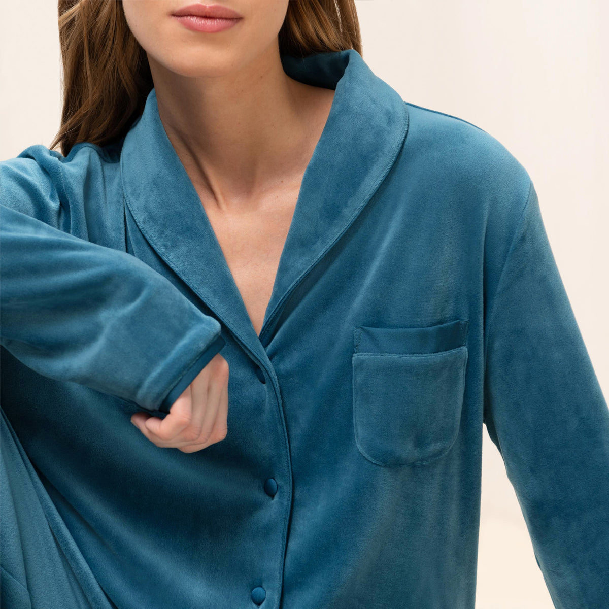 Triumph Mix & Match Velour Boyfriend - Smoky Blue - 10213389-1692