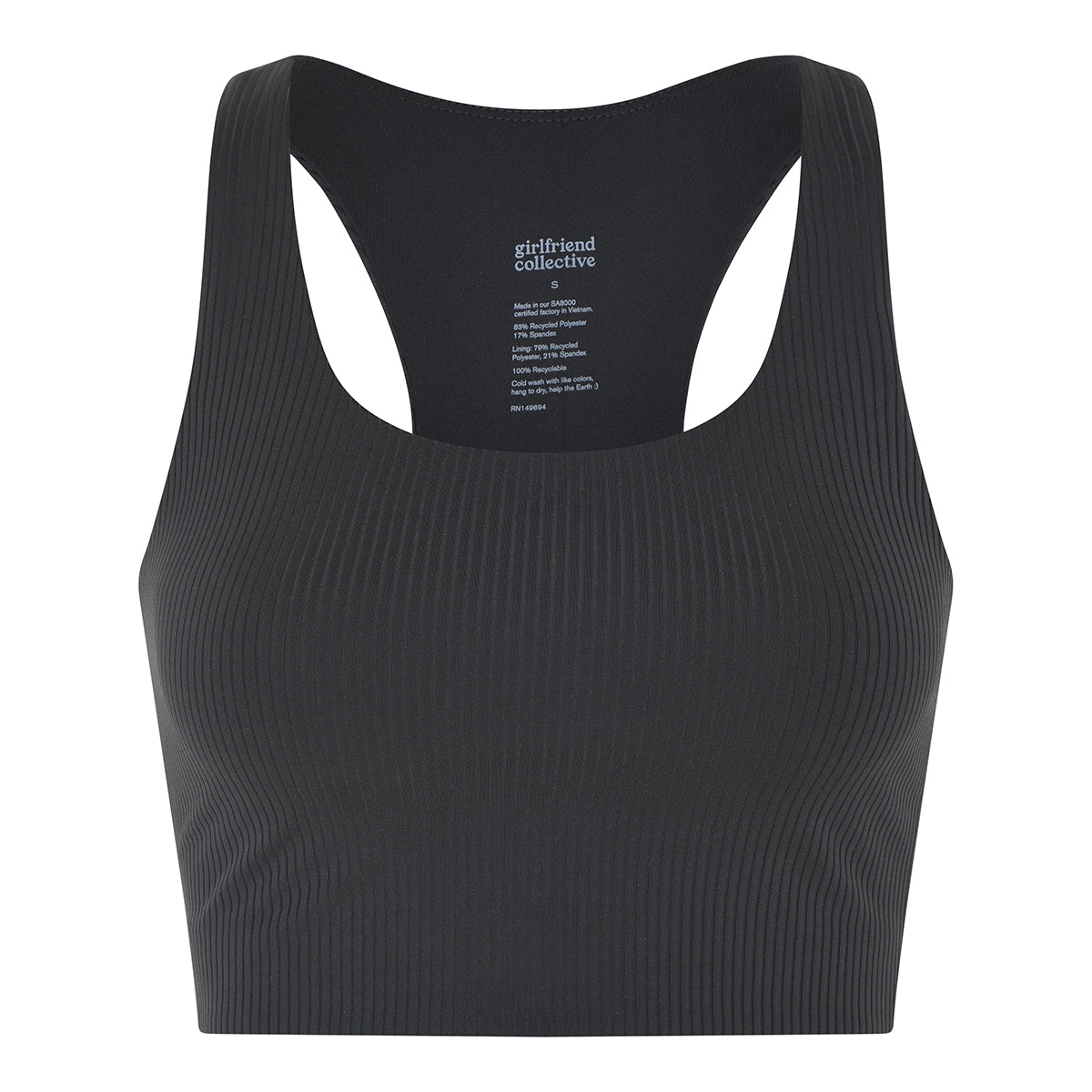 Girlfriend Collective Collective Rib Paloma - Black - 1028-BLACK