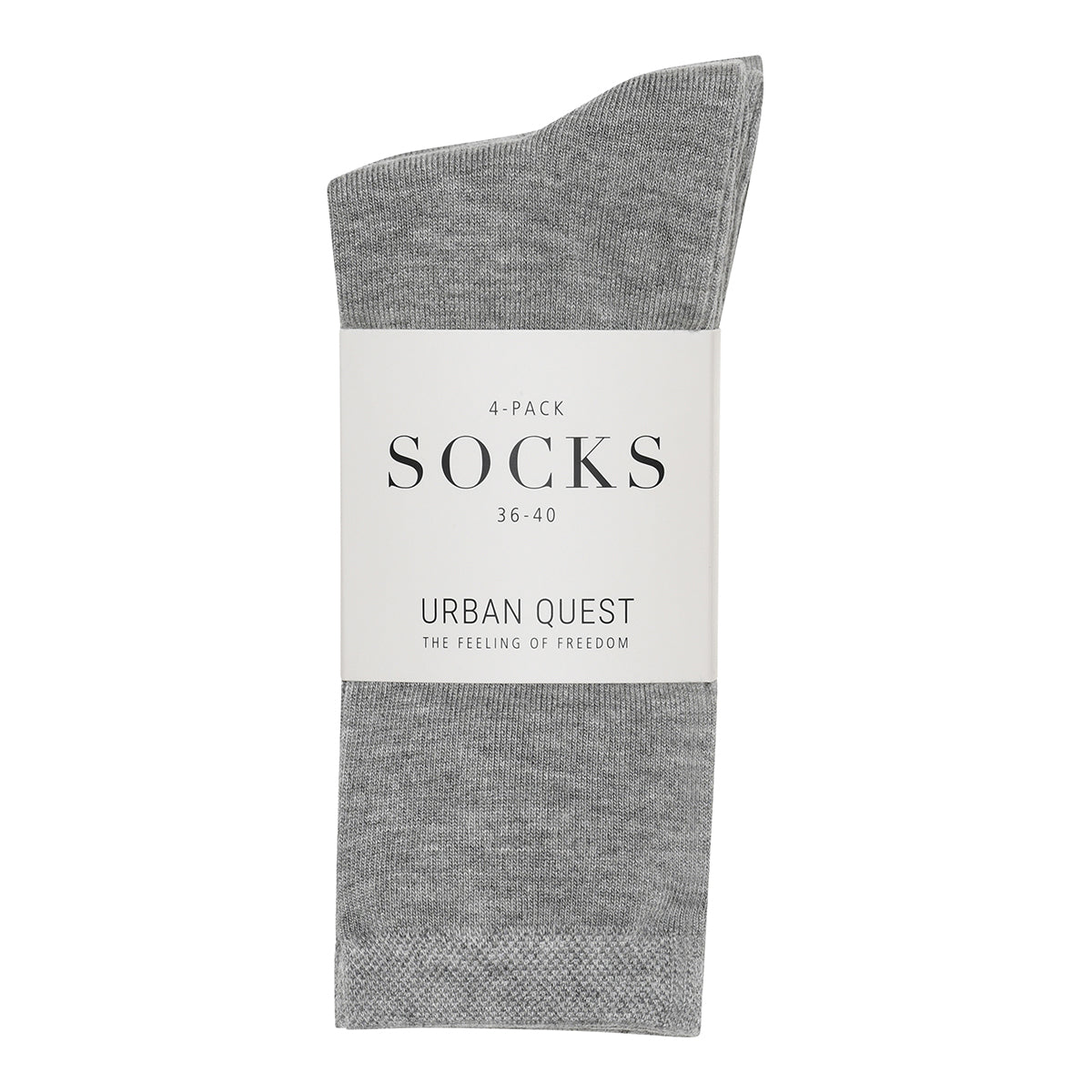 Urban Quest 4-pack Bamboo - Grey Melange - 15502-GREY MELANGE