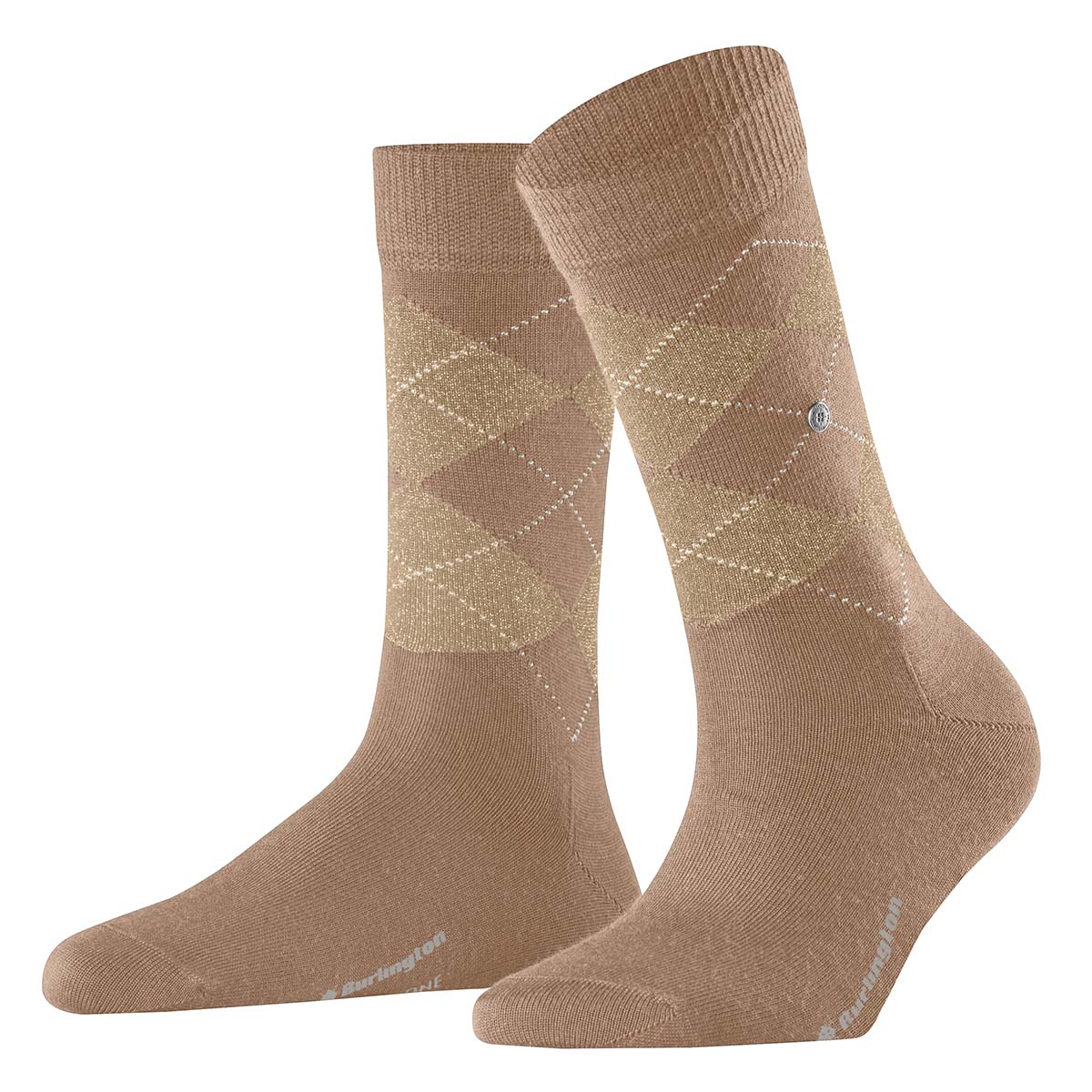 Burlington Marylebone Glitter ankelstrømper, brun - 22182 - 5038 - Camel