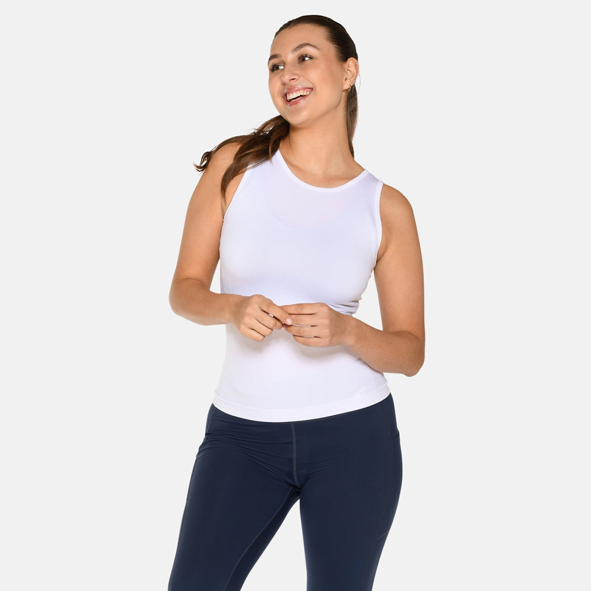 Zebdia Women Seamless tank - Brilliant White - 35015-1002