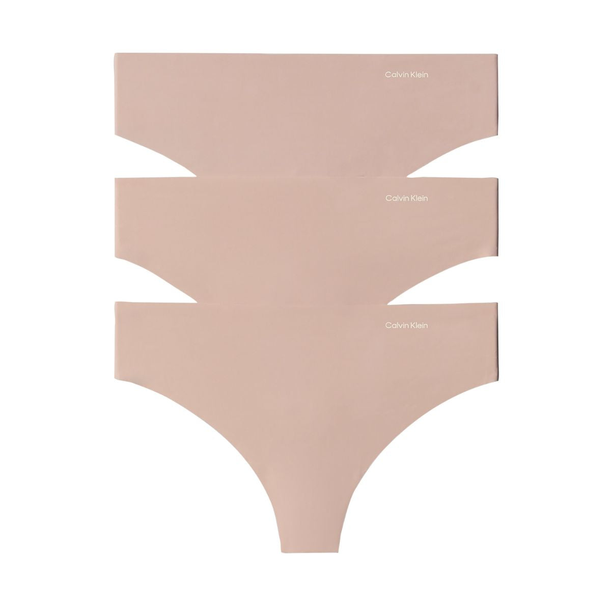 Calvin Klein Invisibles Microfibe 3-pak g-streng, beige - LV00QD5416 - 7NS - Cedar/cedar/cedar