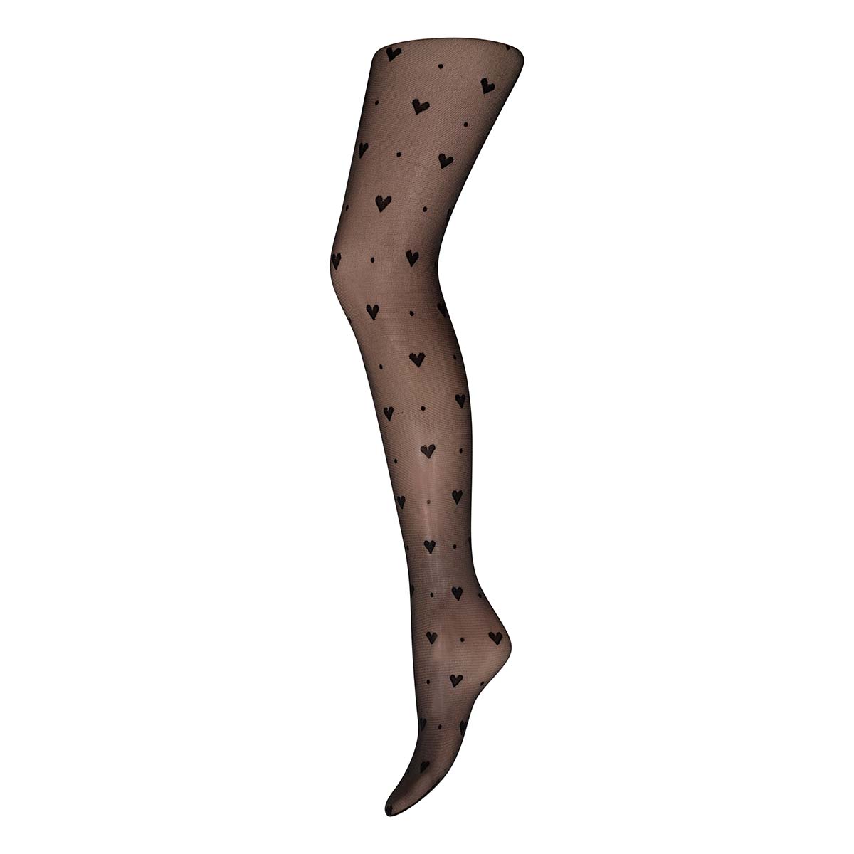 Decoy Hearts 30 Denier strømpebukser, sort - 9-16061-77 - 1100 - Black