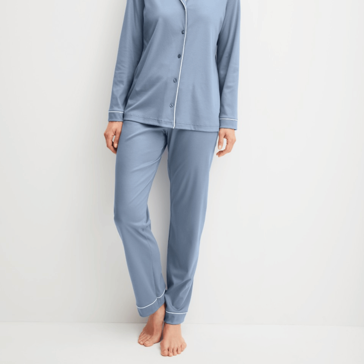 Calida Night Lovers pyjamas, blå - 43629 - 395 - Aura Blue