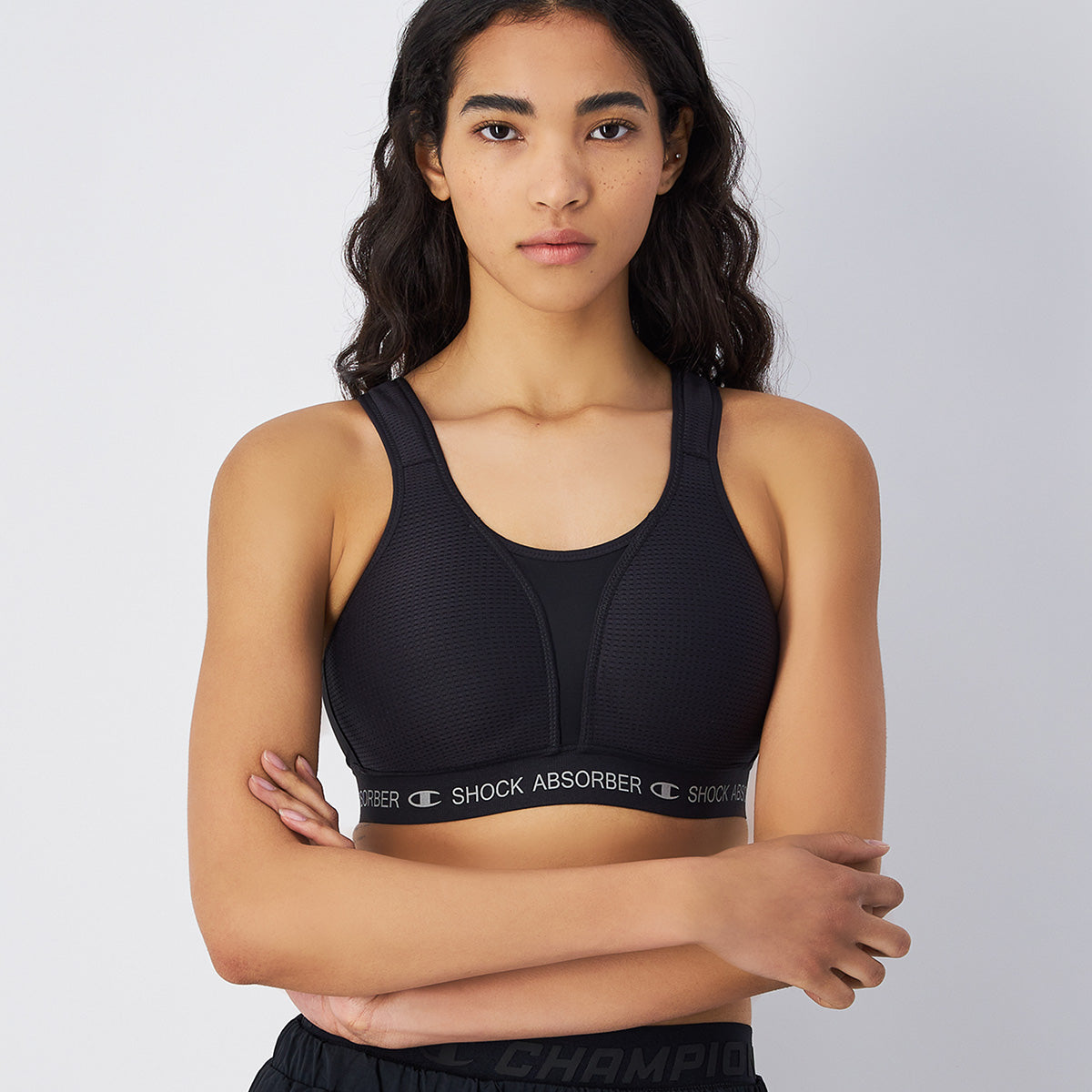 Shock Absorber Ultimate Run Padded sports BH, sort - U10057 - KK001 - Black