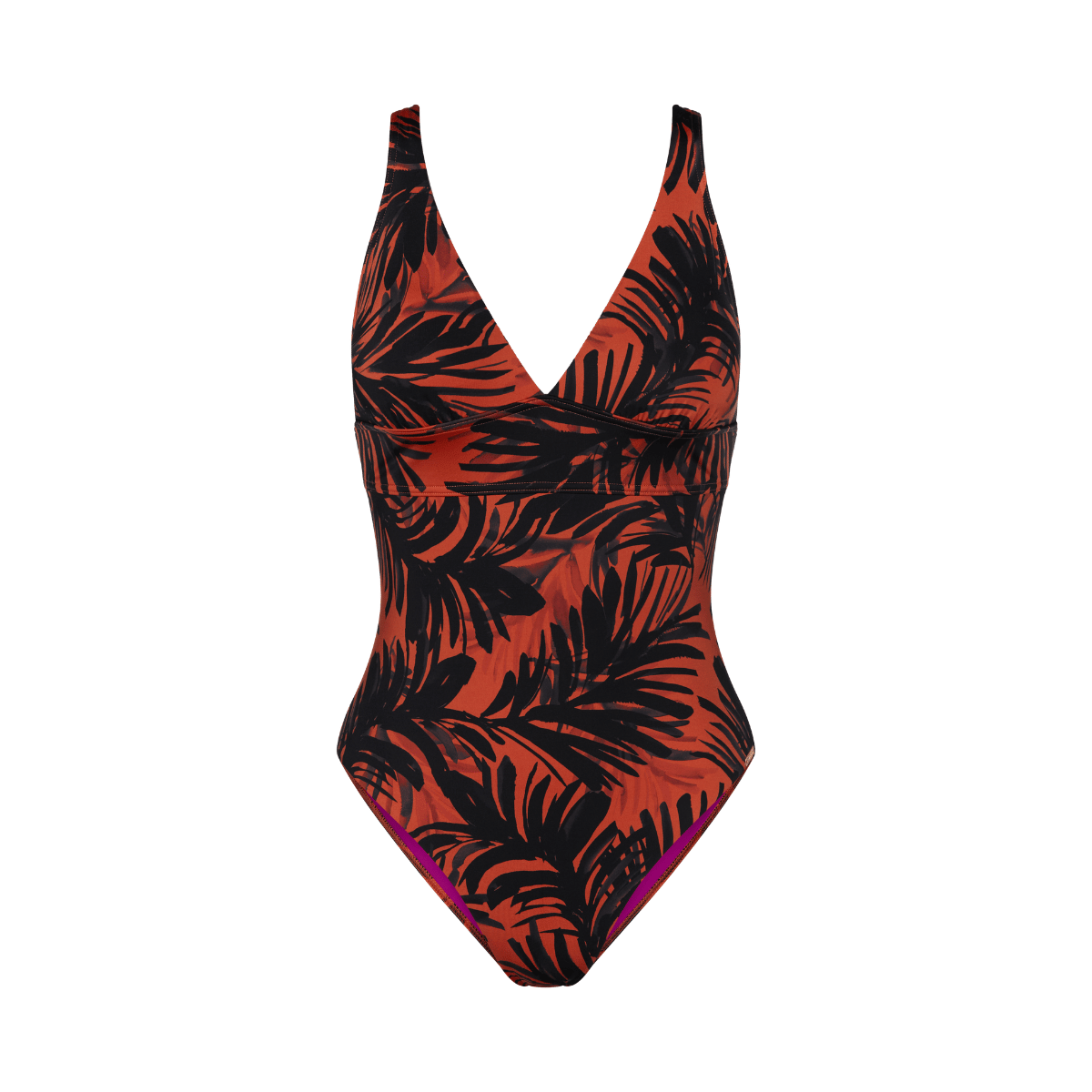 Triumph Summer Palm OP badedragt uden bøjle, orange - 10226608 - M004 - Brown