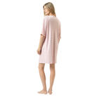 Mey Simple Stripes natkjole, lyserød - 1230132 - 1114 - Bridal Rose