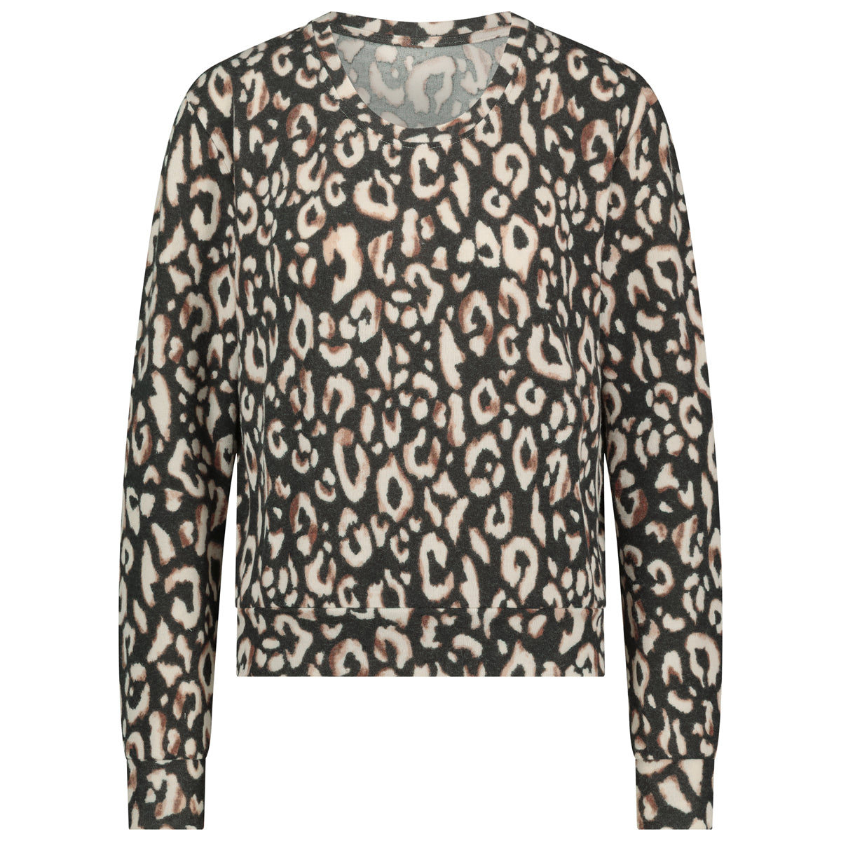 Hunkemöller Brushed Jersey Leopard - Black - 203203-BLACK