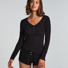 Hunkemöller Short Rib - Caviar - 206607-Caviar