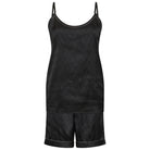 Hype The Detail Satin Short Set - Black - 3-800-40-9