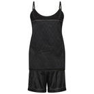 Hype The Detail Satin Short Set - Black - 3-800-40-9