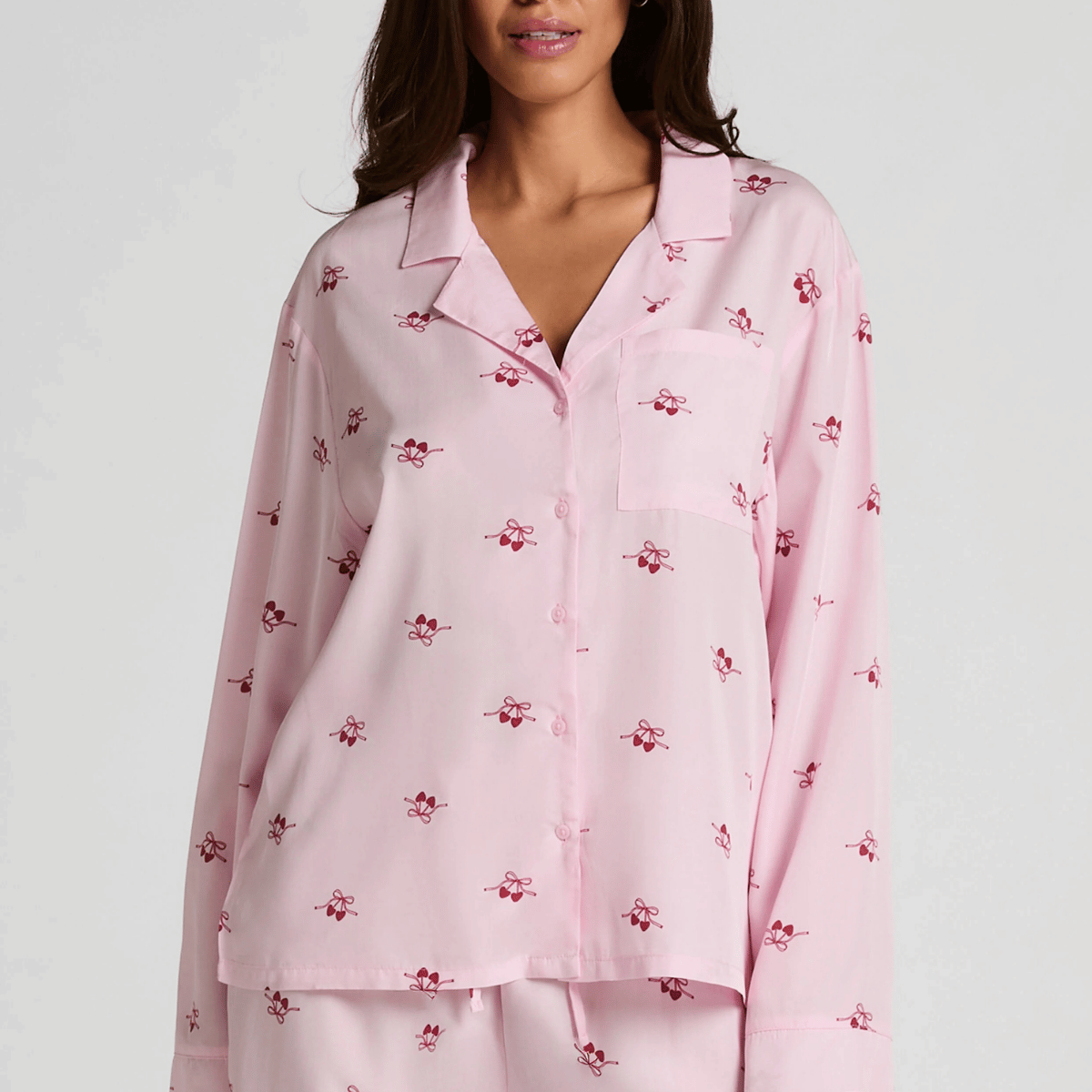 Hunkemöller natskjorte, lyserød - 304648 - PINK LADY - Pink Lady