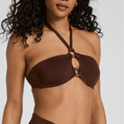 Hunkemöller Madrid bikini top uden bøjle, brun - 305175 - CHICORY COFFEE - Chicory Coffee