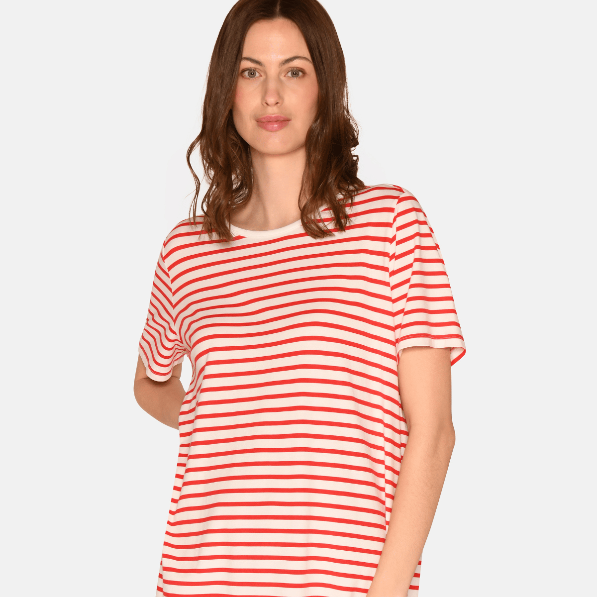 CCDK Bea natkjole, rød - 60330 - 3029 - Bittersweet Stripe