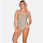 CCDK Brielle badedragt uden bøjle, beige - 65023 - 8032 - Chocolate Chip Stripe