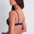 Aubade Secret Memories balconette BH, blå - 6FF14 - DEBL - Deep Blue