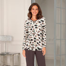 Lady Avenue Bamboo - Coffee/Sand Circles - 78-1492-1051