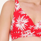 LingaDore Fresh Flowers bikini top med bøjle, rød - 8203A-1 - 343 - Leaf Stripe