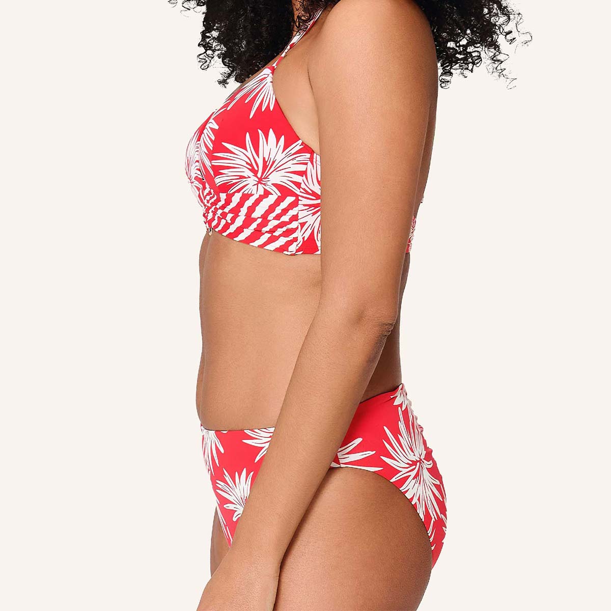 LingaDore Fresh Flowers tai bikinitrusse, rød - 8203B-2 - 343 - Leaf Stripe