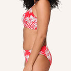 LingaDore Fresh Flowers tai bikinitrusse, rød - 8203B-2 - 343 - Leaf Stripe
