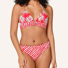 LingaDore Fresh Flowers tai bikinitrusse, rød - 8203B-2 - 343 - Leaf Stripe