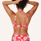 LingaDore Fresh Flowers bikini top med bøjle, rød - 8203BC - 343 - Leaf Stripe