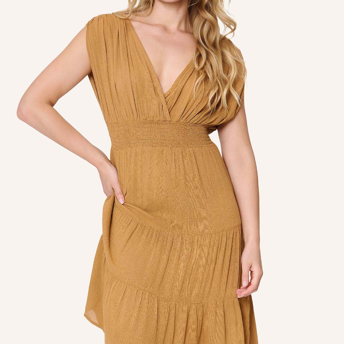 LingaDore Summer Breezes strandkjole, brun - 8224 - 365 - Brown Sugar