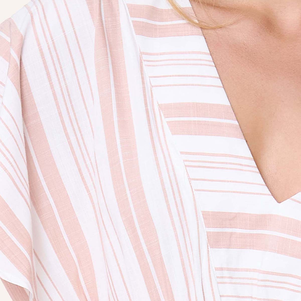 LingaDore Summer Stripes strandkjole, hvid - 8229 - 139 - Beige Stripes