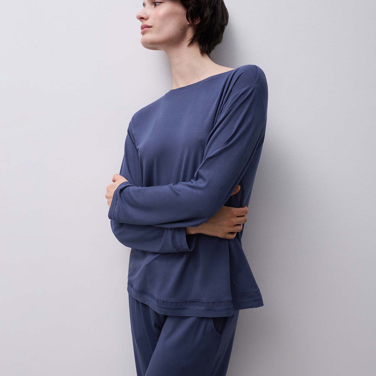 Chantelle Joe nattrøje, blå - C15UJ0 - E30 - Blue Carbon