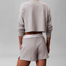 Calvin Klein Logo shorts, grå - LV00QS7517 - P7A - Grey Heather