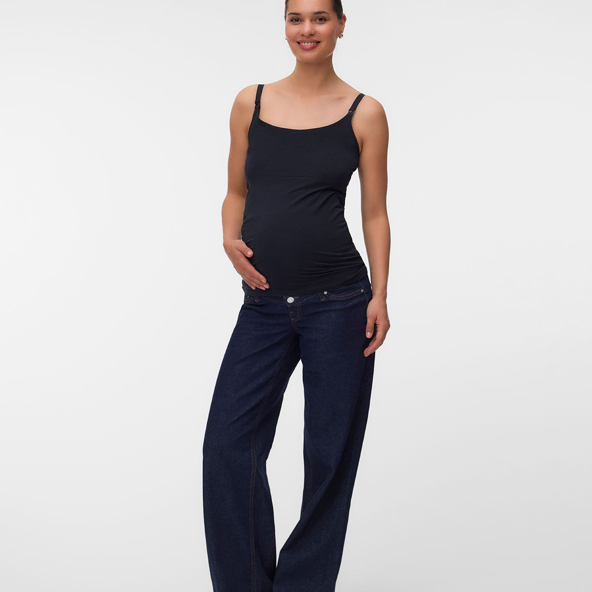 Mamalicious MLkerrie 2-pak graviditetstop, multi - 20018963 - Black/snow White - Black/snow White